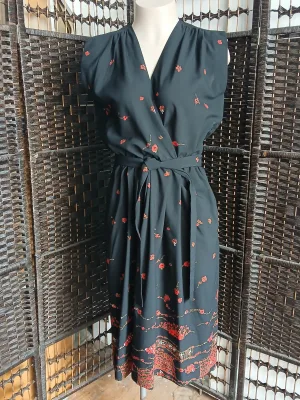 El Jay Vintage NZ Dress a Gus Fisher Designer Floral Midi Size 10