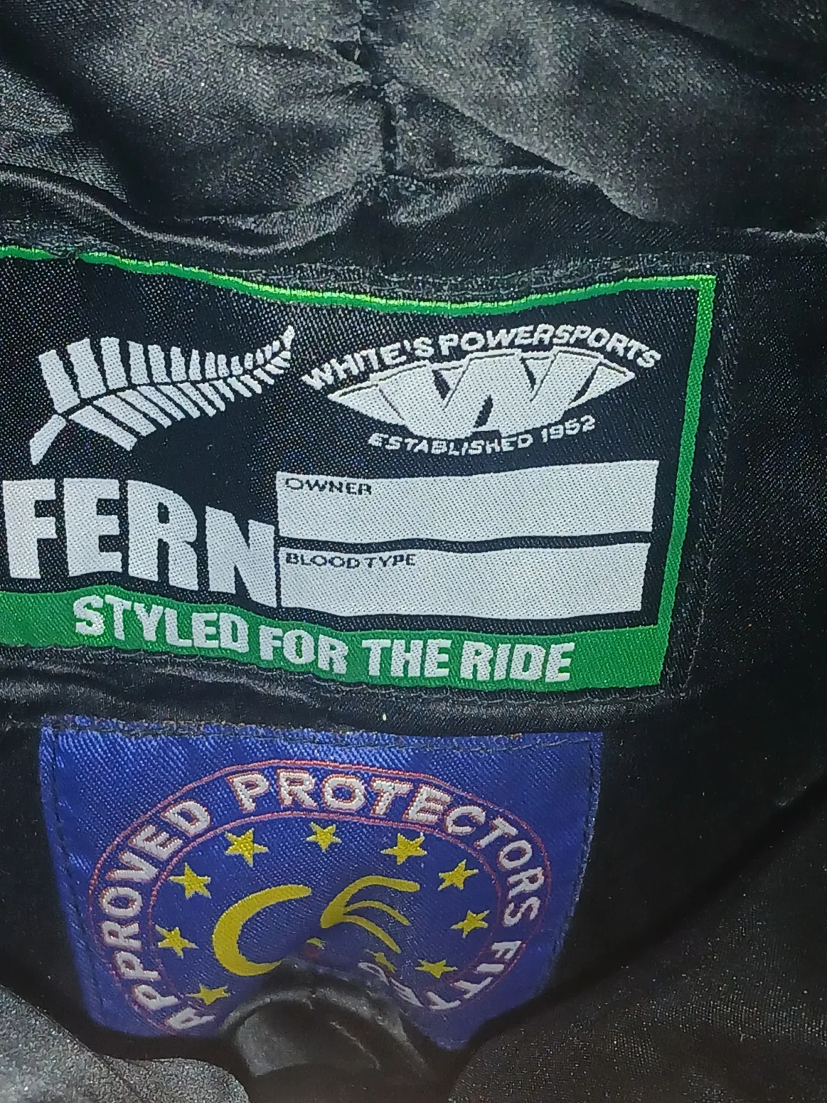 Fern by Whites Powersports Black Leather Motorcycle Riding Pants UK 10 EUR 36